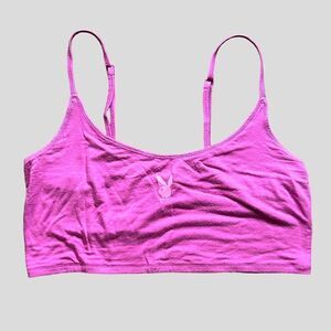 Playboy Magenta Super Crop Tank Top by Pacsun